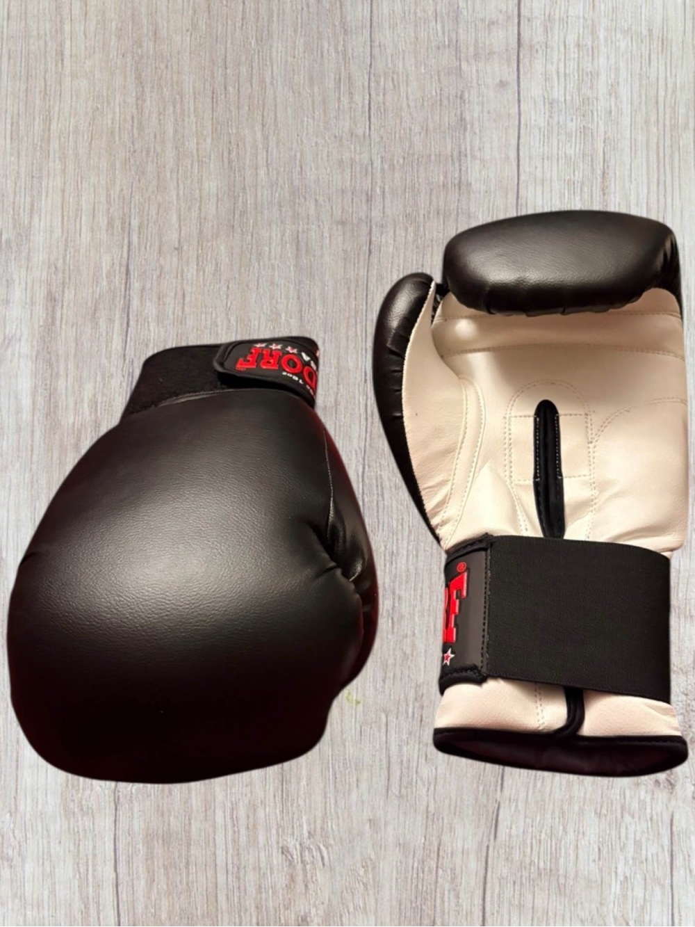 Woldorf Boxing Gloves Sport Gloves Men’s Black and Cream Training - Picture 1 of 7